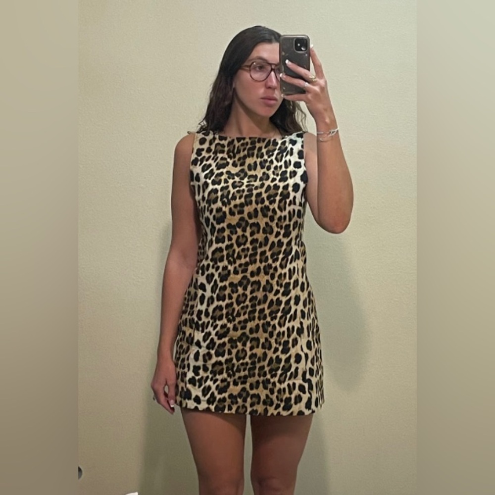 ZARA Animal Print Mini Dress in Leopard NWT